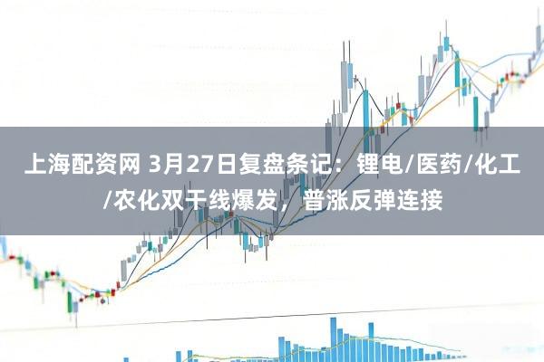 上海配资网 3月27日复盘条记：锂电/医药/化工/农化双干线爆发，普涨反弹连接